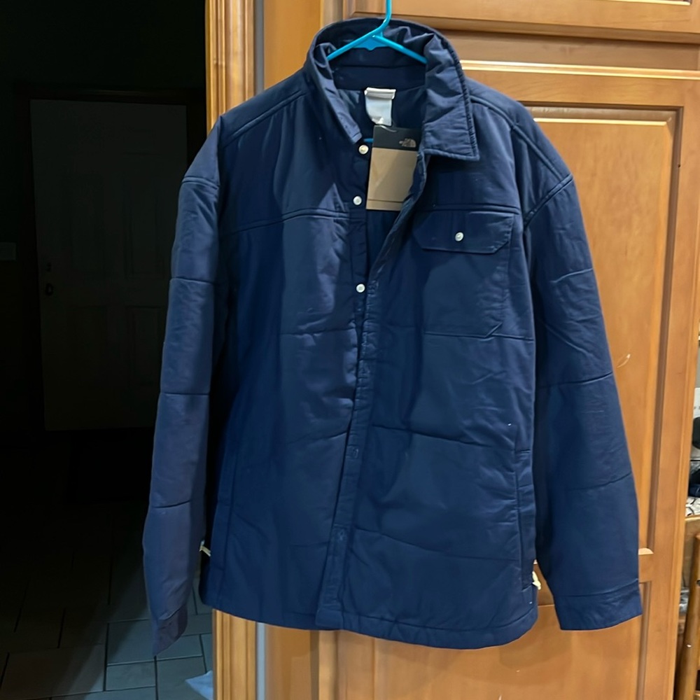 The North face NWT Navy button up jacket